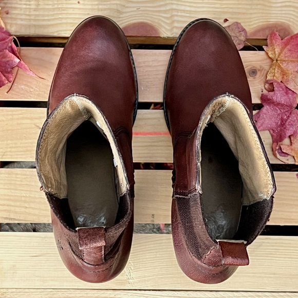 Frye Janis Gore Short Brown Leather Ankle Boots Size 7.5 - Picture 7 of 7